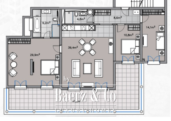 photo 20 Seaview Three Bedroom Apartment in Luxury Complex near Marina
