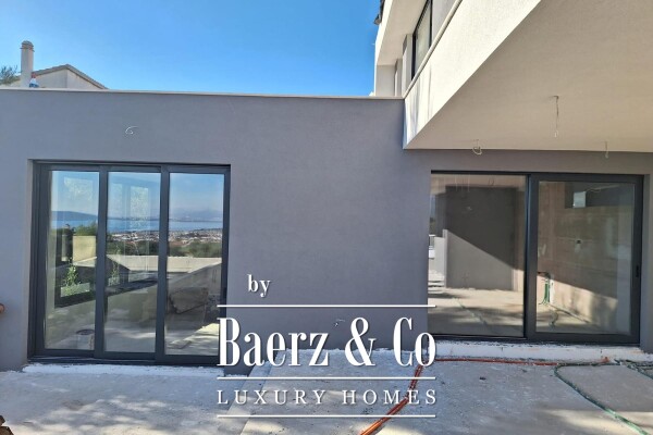 photo 17 Kaštel Novi, modern villa under construction with pool and sea view.