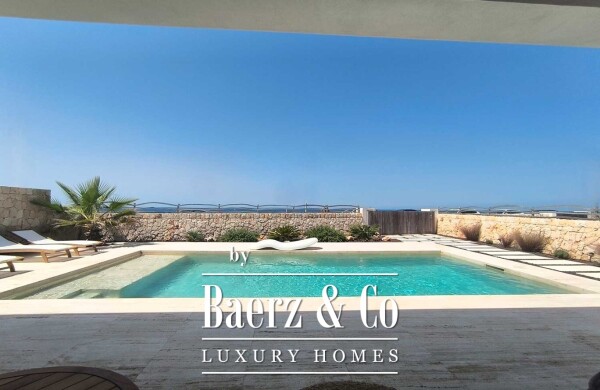 photo 1 EXCLUSIVE LUXURY VILLA ON THE FIRST LINE OF THE SEA IN CIUTADELLA, MENORCA, WITH SWIMMING POOL AND MODERN DESIGN