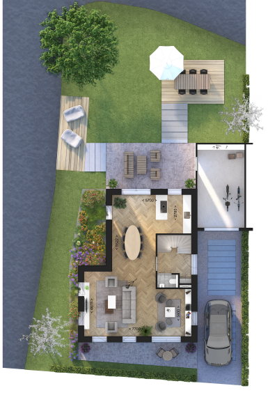 Floor Plan 1 - (Vrijstaande woning) Bouwnummer 4 