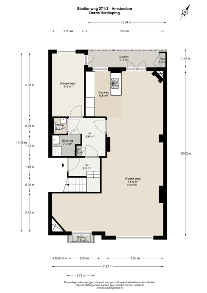 Floor Plan 1 - Stadionweg 271 3